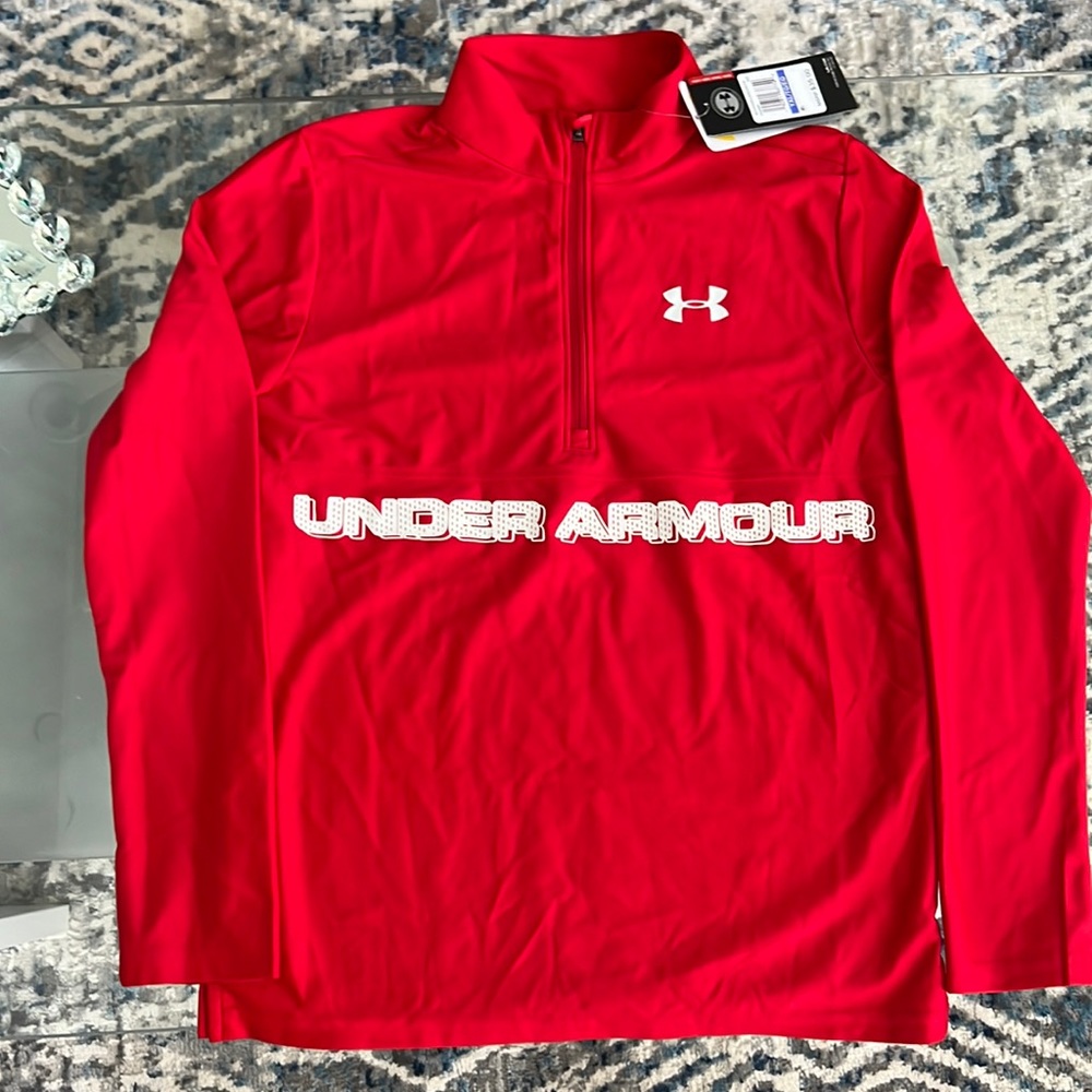 UNDER ARMOUR BoysTech Half Zip Long-Sleeve Shirt
